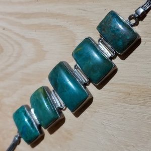 Vintage Green Turquoise .925 bracelet